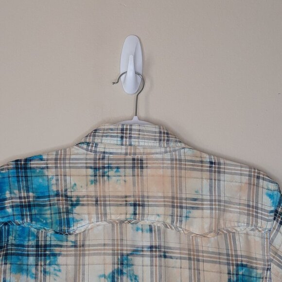 A Rare Bird Embellished Plaid Pearl Snap Button Down Western Cowgirl Rodeo Boho - Picture 10 of 12